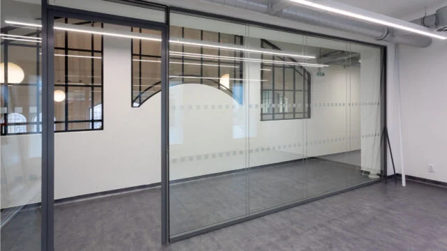 Lunety Nadrazi Plzen fire-rated glass partitions