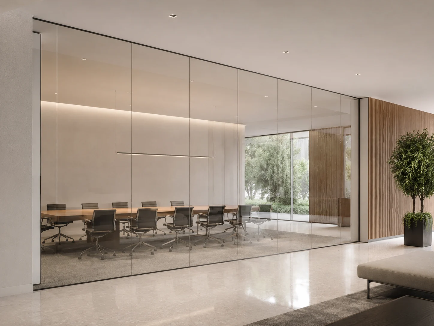 Frameless fire-rated glass joint detail